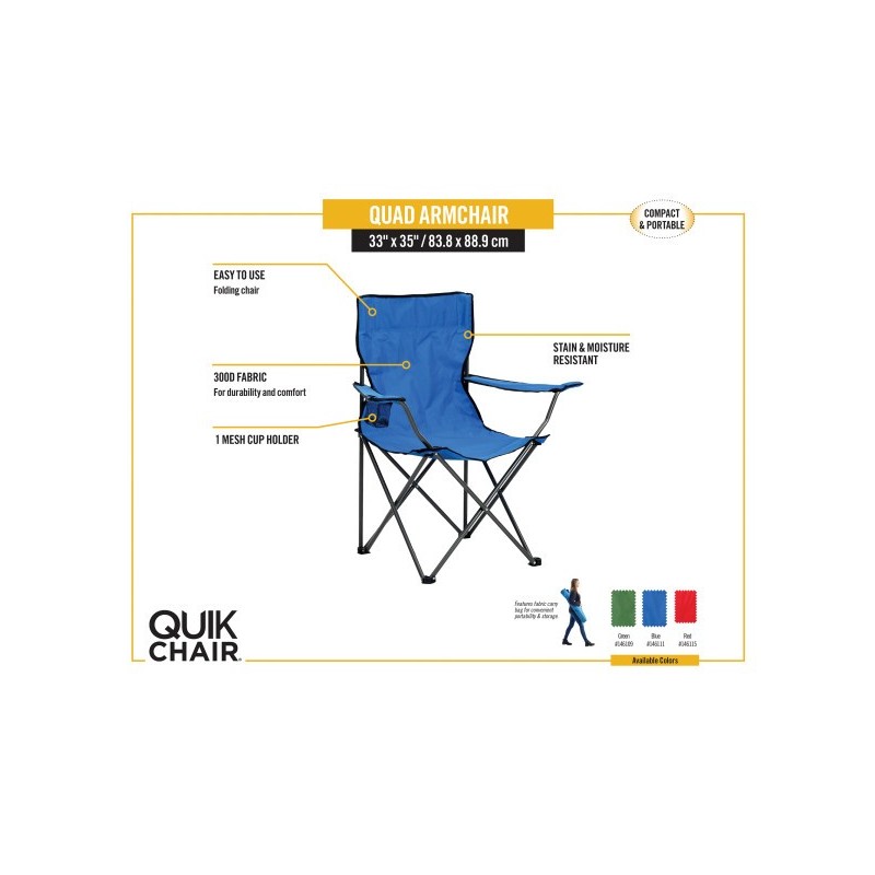 Quik Shade Folding Chair - Green (146109DS) Quik Shade Folding Chair - Green (146109DS)