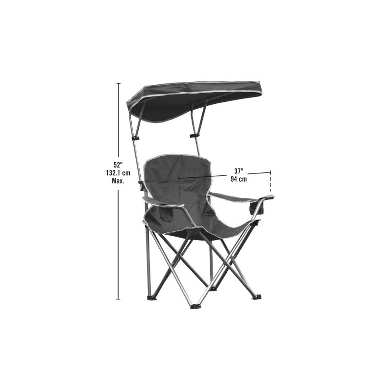 Quik Shade Heavy Duty Max Shade Folding Chair - Black (167571DS)
