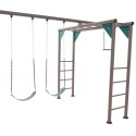 Lifetime Double Adventure Tower Swing Set - Earthtone (90966)