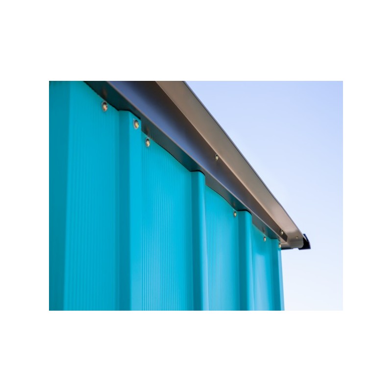 ShelterLogic 4x3 Spacemaker Patio Steel Shed Kit - Teal and Anthracite (CY43T21)