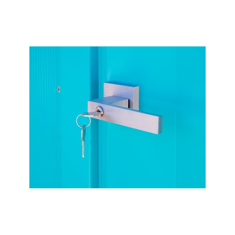 ShelterLogic 4x3 Spacemaker Patio Steel Shed Kit - Teal and Anthracite (CY43T21)