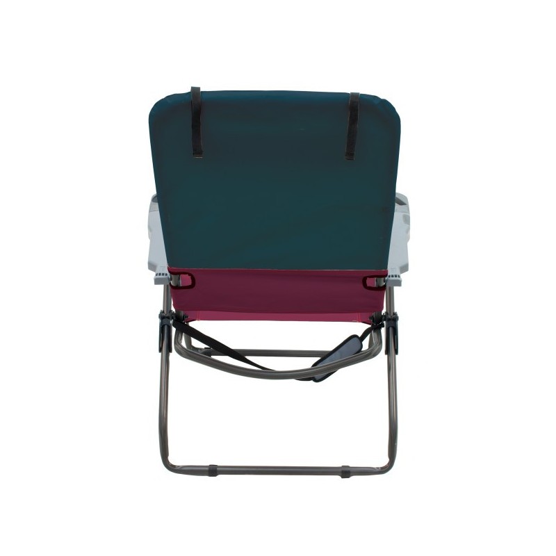 RIO Gear 4-Position Aluminum 17 inches Folding Chair - Charcoal/Oxblood (GR617-430-1)