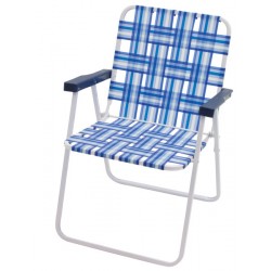 Rio Folding Web Chair - Blue and White (BY055-0128-1)