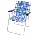 Rio Folding Web Chair - Blue and White (BY055-0128-1)