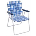 Rio Folding Web Chair - Blue and White (BY055-0128-1)