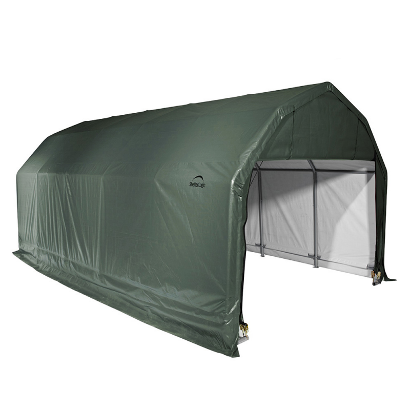 Shelter Logic 12x28x9 Barn Shelter, Green (97254)
