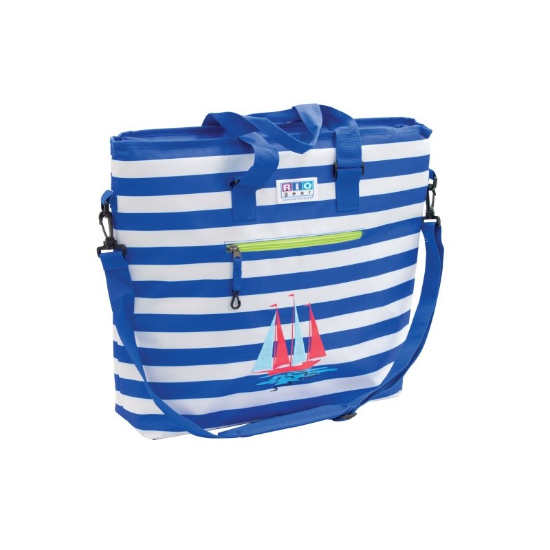 Rio Gear Deluxe Insulated Cooler Beach Bag - Blue Stripe (CT777-1915-1)