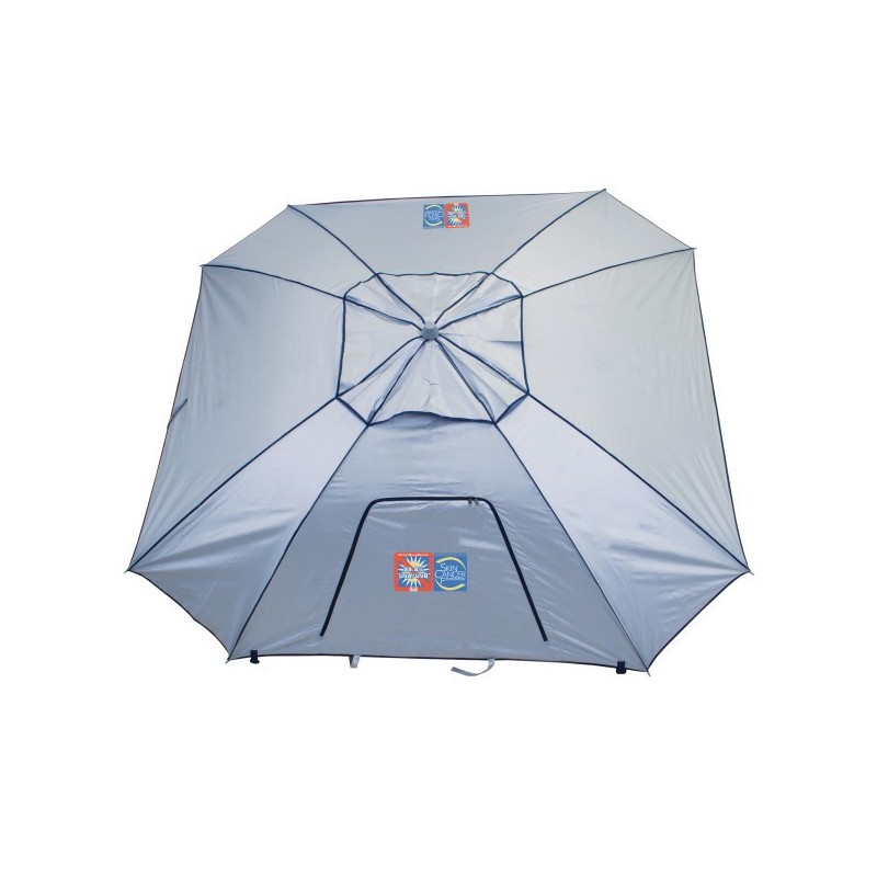 Rio Beach Total Sun Block Extreme Shade 8ft. Beach Umbrella - Silver (ETSB8-2019-1)