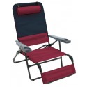 Rio Gear 4-Position Ottoman Lounger - Charcoal and Oxblood (GR569-430-1)