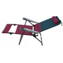 Rio Gear 4-Position Ottoman Lounger - Charcoal and Oxblood (GR569-430-1)