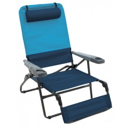 Rio Gear 4-Position Ottoman Lounger - Blue Sky and Navy (GR569-432-1)