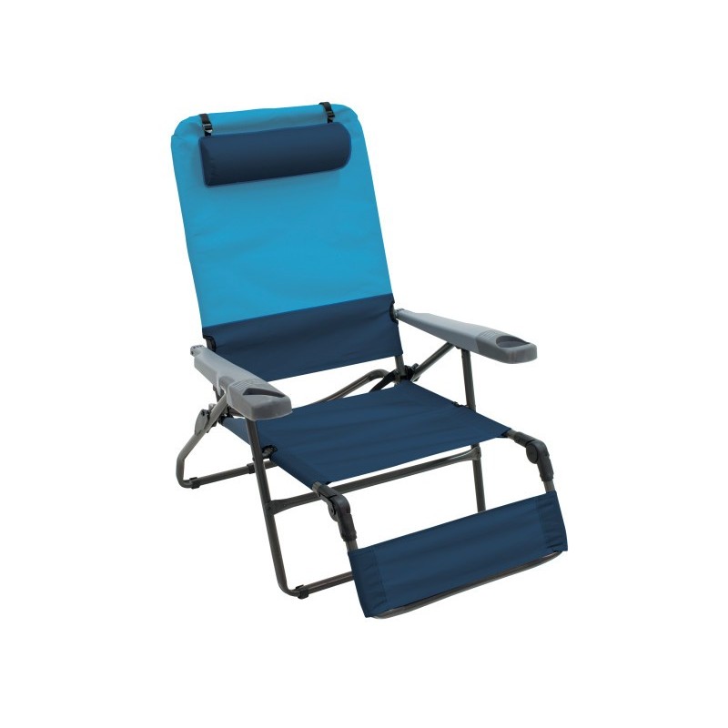 Rio Gear 4-Position Ottoman Lounger - Blue Sky and Navy (GR569-432-1)