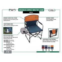 Rio Gear Broadback Oversized Camp Folding Chair - Slate and Putty (GRDR384-434-1)