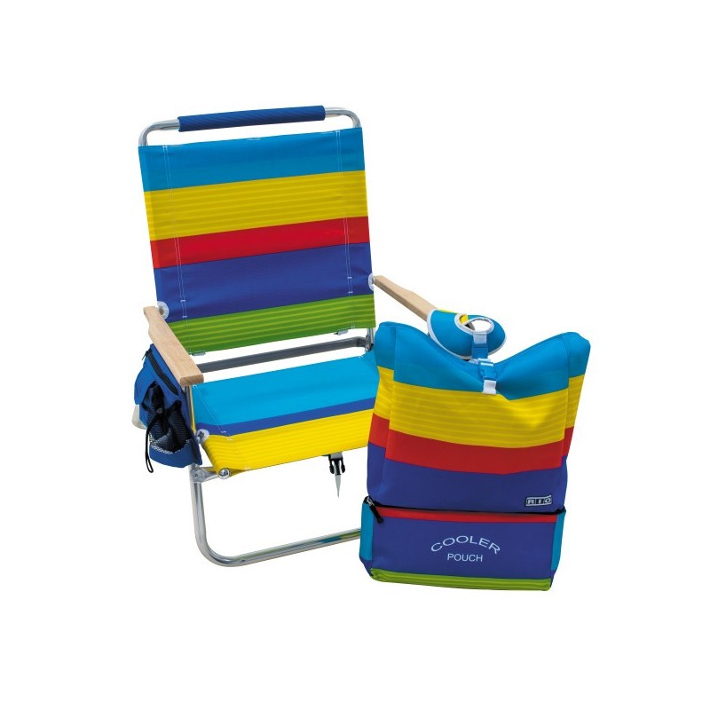 Rio 12" Aluminum Removable Backpack Chair - Surf Power Stripe (SC601BPR-2000-1)