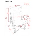 Rio Deluxe Hard Arm Quad Chair - Navy (GRQCHD01-436-1)
