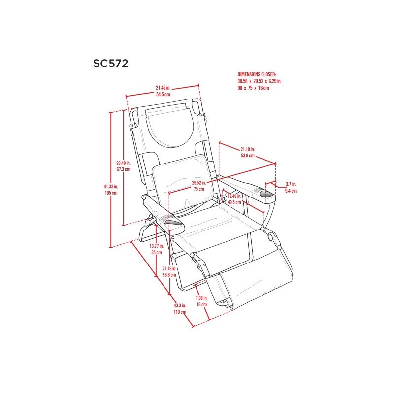 Rio Read Through Lounger - Blue (SC572-46-1)
