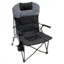 Rio Deluxe Hard Arm Quad Chair - Charcoal and Black (GRQC01-431-1)