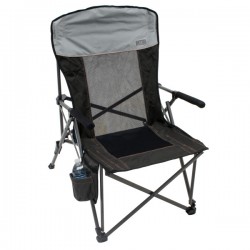 Rio New Hard Arm Quad Chair - Charcoal and Black (GRQC01-431-1)