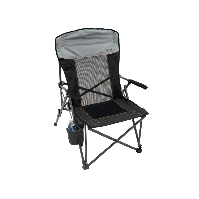 Rio New Hard Arm Quad Chair - Charcoal and Black (GRQC01-431-1)