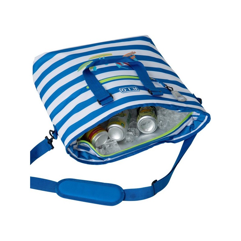 Rio Easy In-Easy Out Backpack Removable Tote Bag Chair - Blue/White Stripe (SC601RT-1915B202-1)