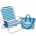 Rio Easy In-Easy Out Backpack Removable Tote Bag Chair - Blue/White Stripe (SC601RT-1915B202-1)