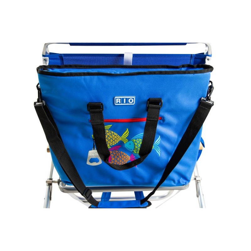 Rio Easy In-Easy Out Backpack Removable Tote Bag Chair - Blue and White (SC601RT-46B204-1)