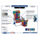 Rio Lace-Up Backpack Beach Chair with Removable Pouch - Blue (SC529R-46-1 Rio Lace-Up Backpack Beach Chair with Removable Pouch - Blue (SC529R-46-1
