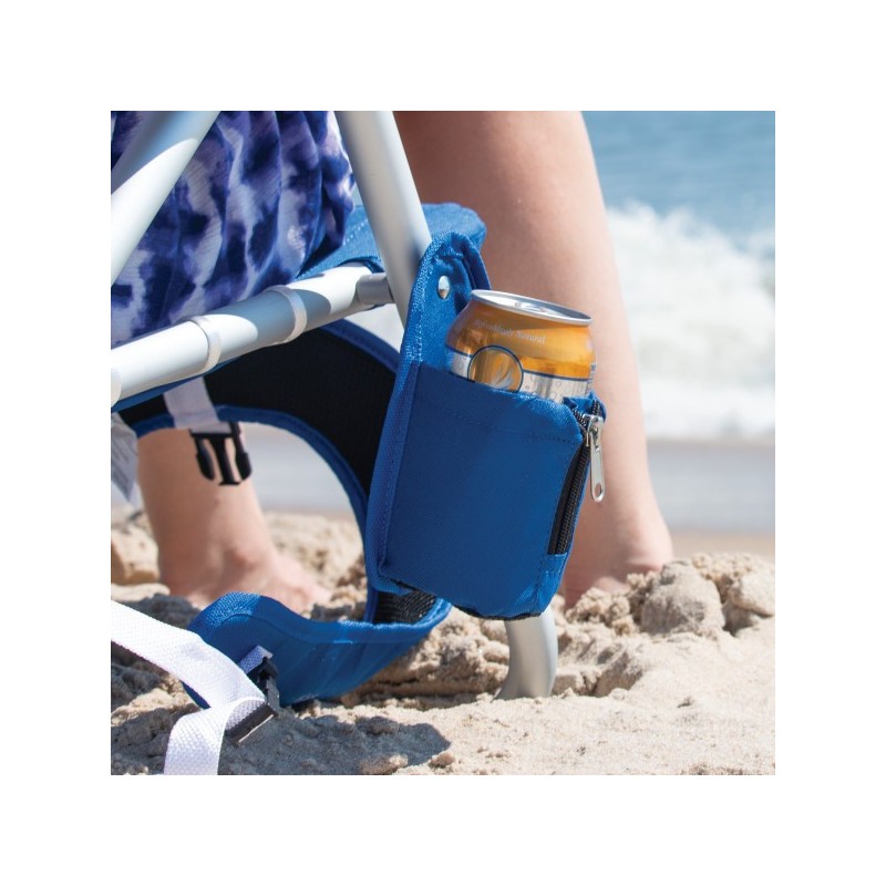 Rio Lace-Up Backpack Beach Chair with Removable Pouch - Blue (SC529R-46-1