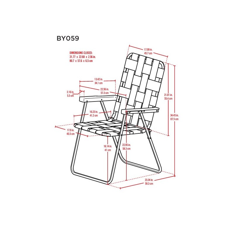 Rio Web Chair - Blue and White (BY059-0128-1)