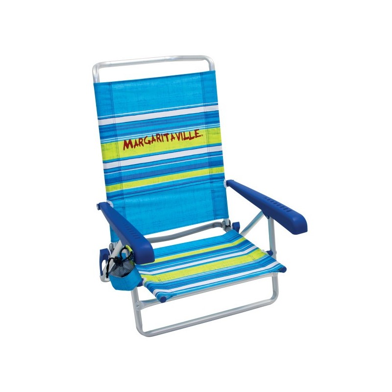 Margaritaville 5-Position Beach Chair - Blue Stripe (SC196MV-504-1)