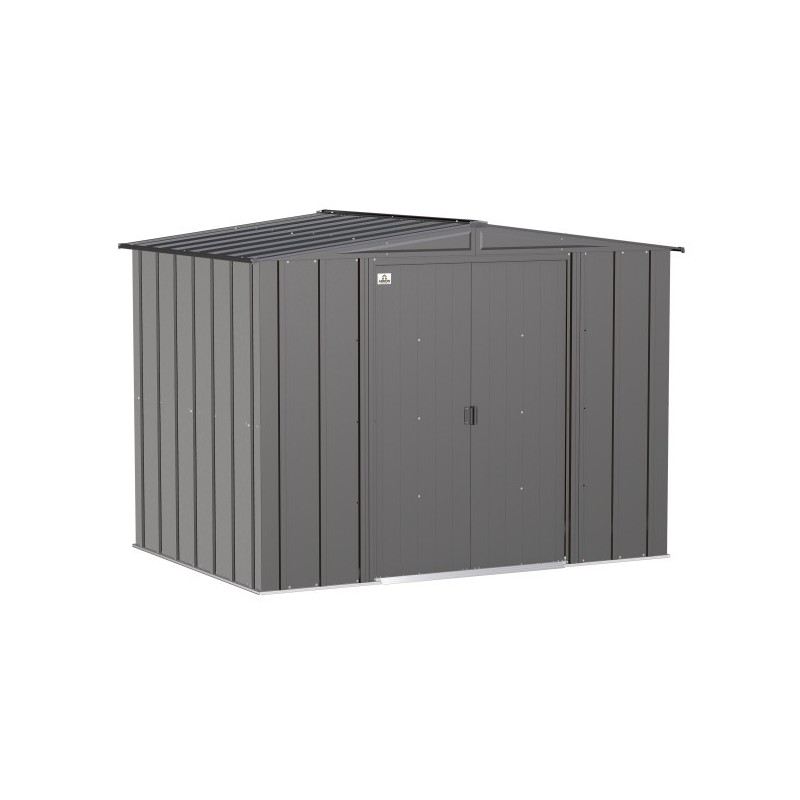 Arrow Classic 8x6 Steel Storage Shed Kit - Charcoal (CLG86CC)