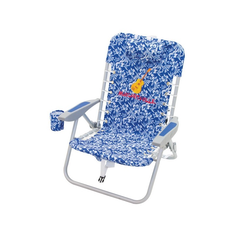 Margaritaville 4-Position Backpack Beach Chair - Blue Floral (SC529MV-505-1)