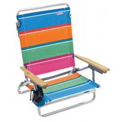 Rio Beach Classic  5-Position Lay-Flat Beach Chair - Stripe (SC592-1902-1)