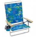 Rio Beach Classic  5-Position Lay-Flat Beach Chair - Blue Green Print (SC592-905-1)