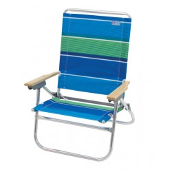 Rio Beach 4-Position Easy-In Easy-Out Beach Chair - Stripe (SC602-1905-1)