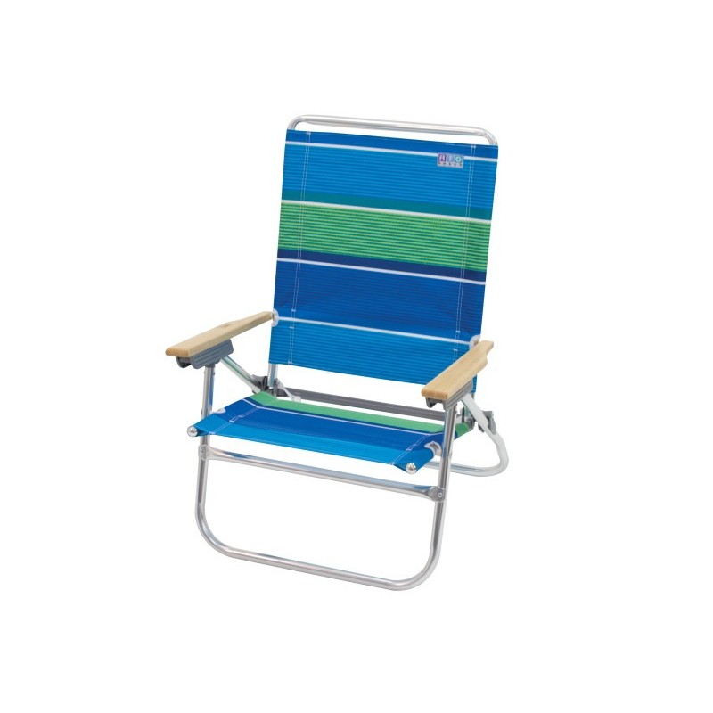Rio Beach 4-Position Easy-In Easy-Out Beach Chair - Stripe (SC602-1905-1)