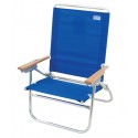 Rio Beach 4-Position Easy-In Easy-Out Beach Chair - Solid Blue (SC602-46-1)