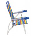 Rio Beach 4-Position 15 inch Tall Beach Chair - Stripe (SC615-1909-1)