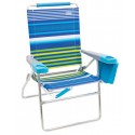 Rio Beach 4-Position 17 inch Tall Beach Chair - Stripe (SC617-1911-1)