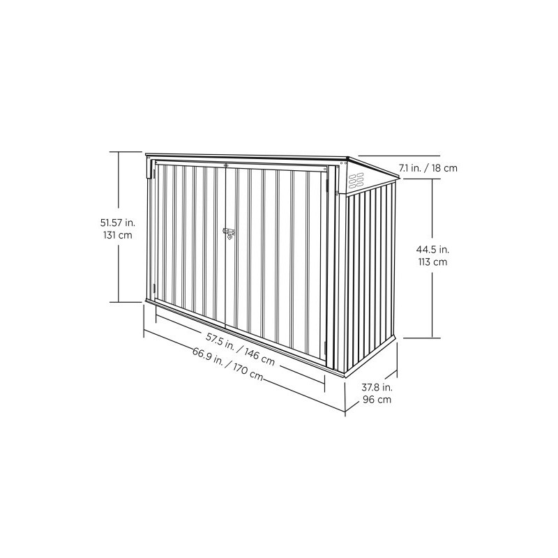 Arrow 6x3 Storboss Storage Shed Kit - Charcoal (STB63CC)