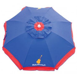 Margaritaville 6' Beach Umbrella with Built-In Sand Anchor - Blue with Red Border (UB79MV-506-1)