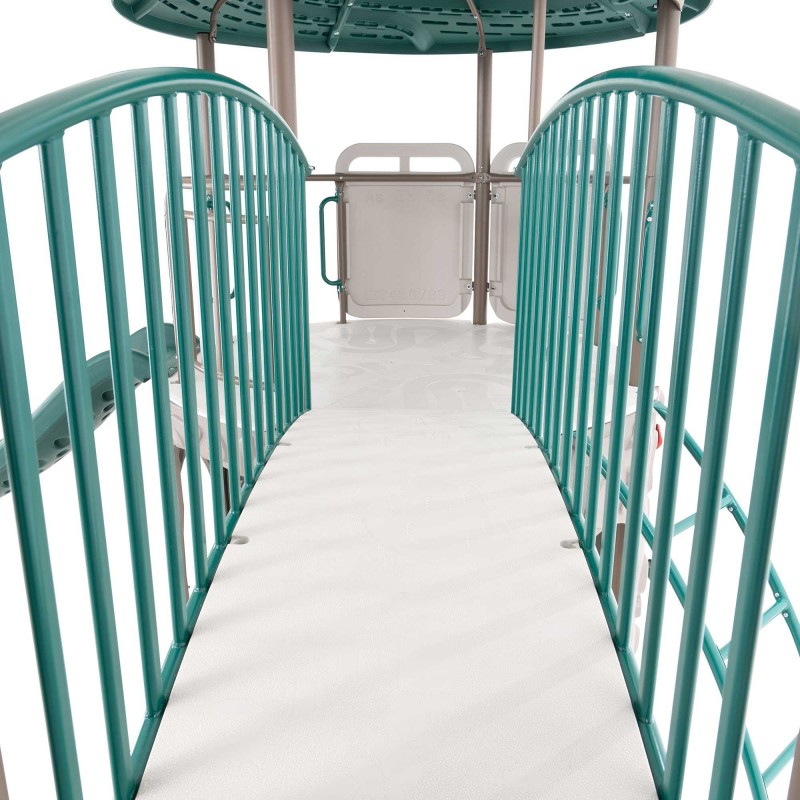 Lifetime Double Adventure Tower Swing Set w/ Bridge - Earthtone (90971)