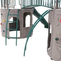 Lifetime Double Adventure Tower Swing Set w/ Bridge - Earthtone (90971)