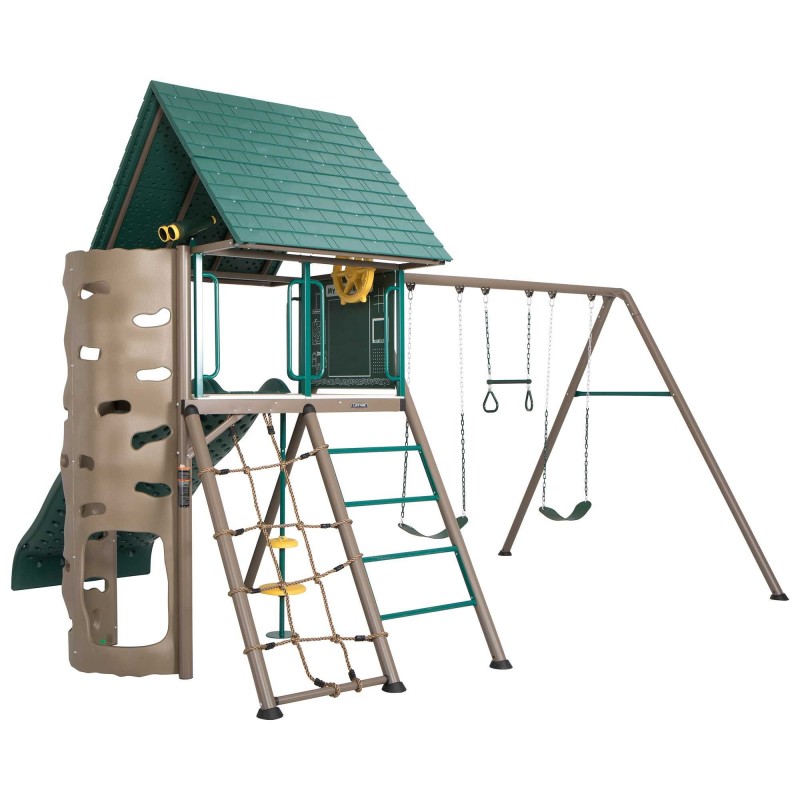 Lifetime Big Stuff Adventure Swing Set - Brown and Green (90797)