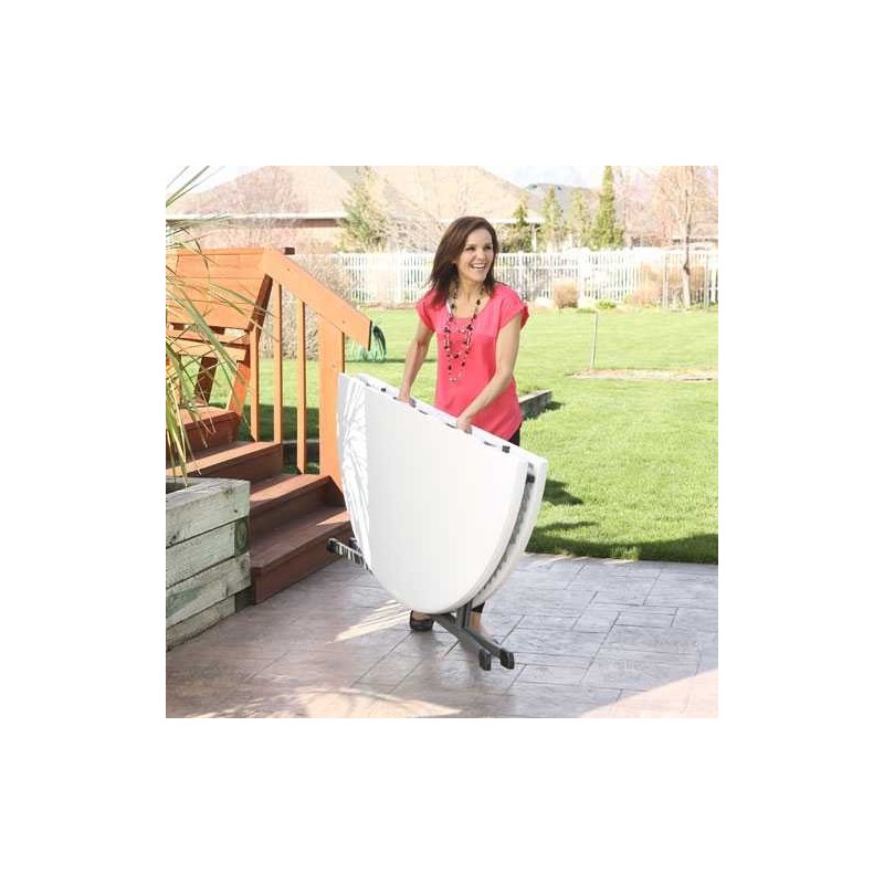 Lifetime 60-inch Round Fold-In-Half Table 2 pack - White Granite (80883)