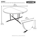Lifetime 60-inch Round Fold-In-Half Table 2 pack - White Granite (80883) Lifetime 60-inch Round Fold-In-Half Table 2 pack - White Granite (80883)