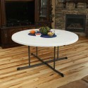 Lifetime 60-inch Round Fold-In-Half Table 2 pack - White Granite (80883) Lifetime 60-inch Round Fold-In-Half Table 2 pack - White Granite (80883)