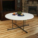 Lifetime 60-inch Round Fold-In-Half Table 2 pack - White Granite (80883)