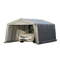 ShelterLogic 12×16×8 Peak Style Shelter - Grey (62697)