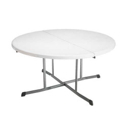 Lifetime 60-inch Round Fold-In-Half Table 2 pack - White Granite (80883)